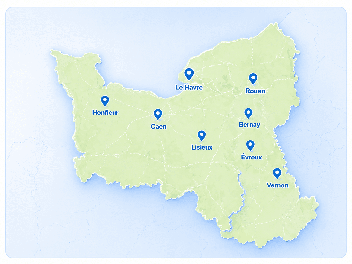 Carte de couverture en Normandie